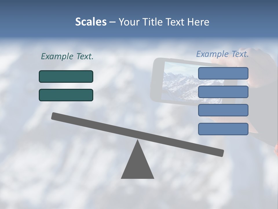 A Person Taking A Picture Of A Mountain With A Cell Phone PowerPoint Template