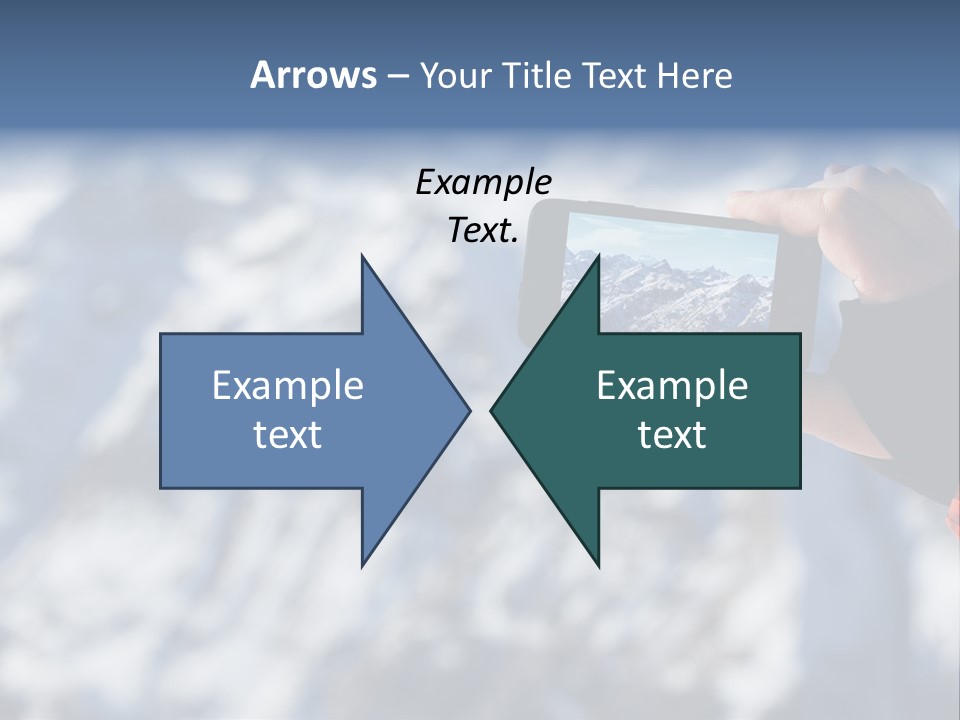 A Person Taking A Picture Of A Mountain With A Cell Phone PowerPoint Template