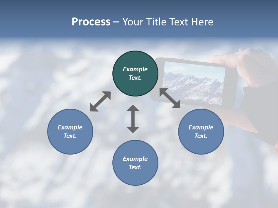 A Person Taking A Picture Of A Mountain With A Cell Phone PowerPoint Template