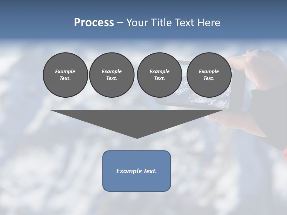 A Person Taking A Picture Of A Mountain With A Cell Phone PowerPoint Template