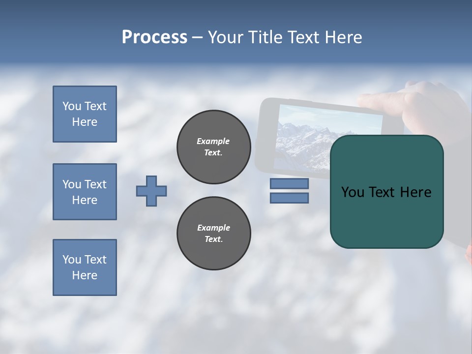 A Person Taking A Picture Of A Mountain With A Cell Phone PowerPoint Template