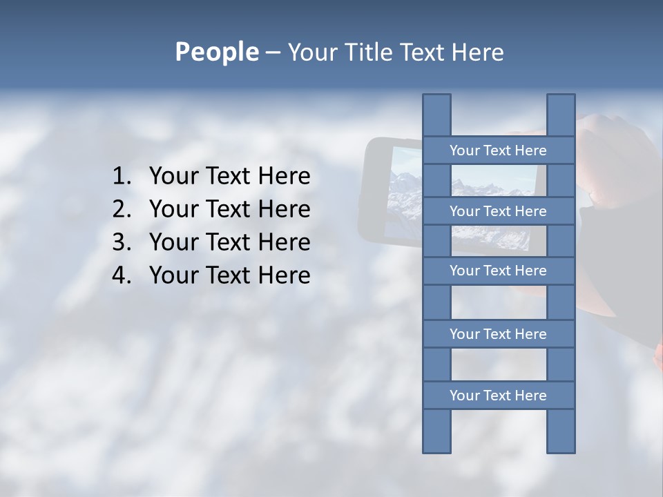 A Person Taking A Picture Of A Mountain With A Cell Phone PowerPoint Template