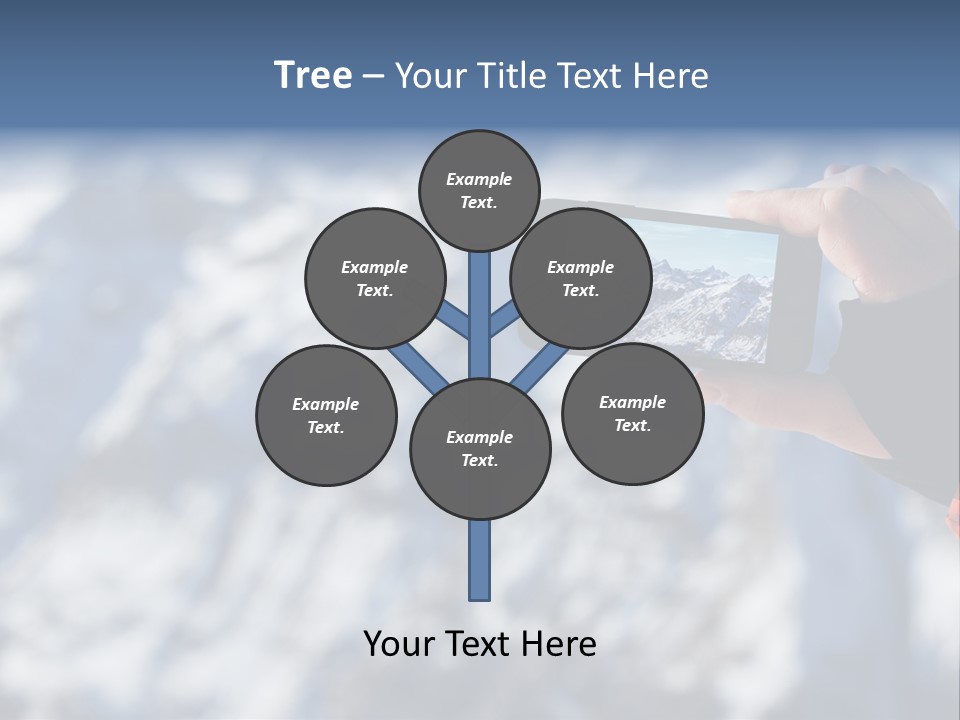 A Person Taking A Picture Of A Mountain With A Cell Phone PowerPoint Template