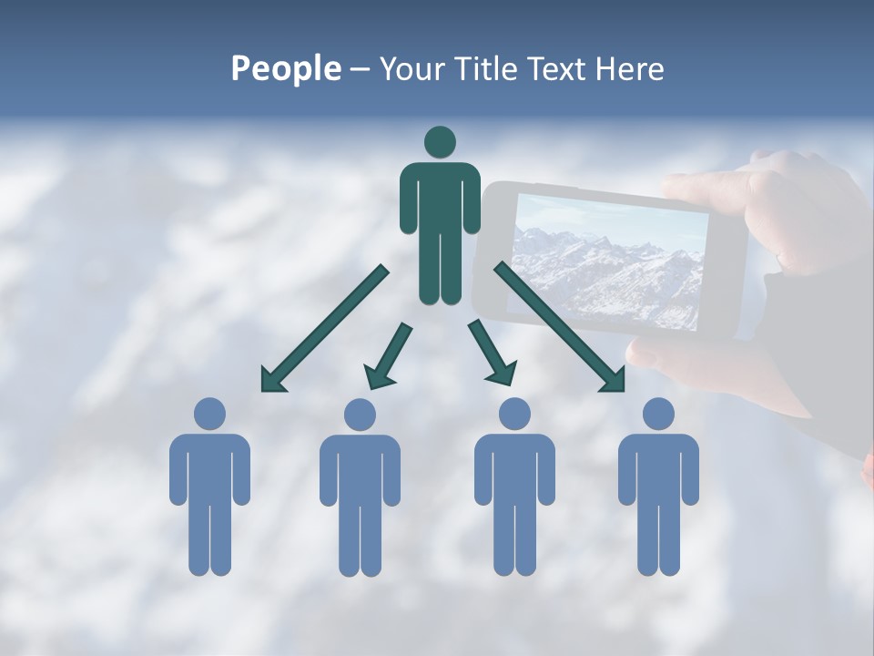 A Person Taking A Picture Of A Mountain With A Cell Phone PowerPoint Template