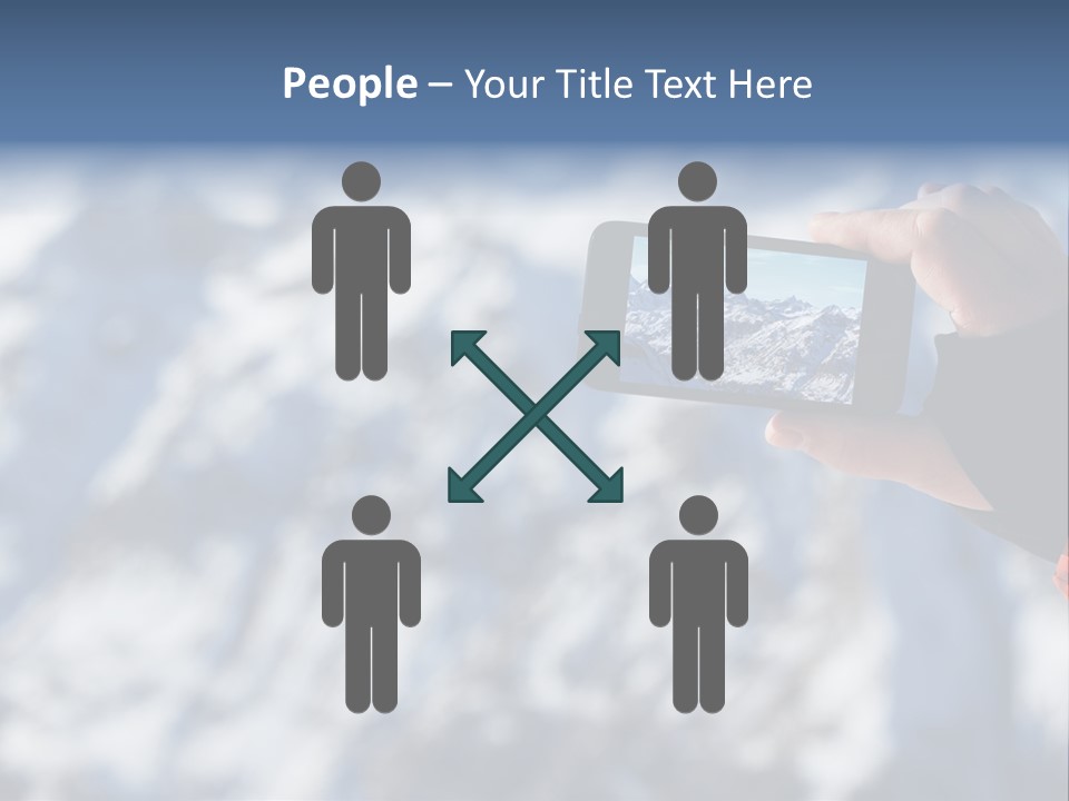 A Person Taking A Picture Of A Mountain With A Cell Phone PowerPoint Template
