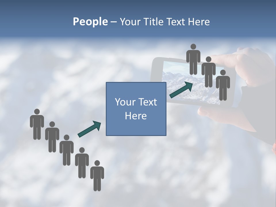 A Person Taking A Picture Of A Mountain With A Cell Phone PowerPoint Template