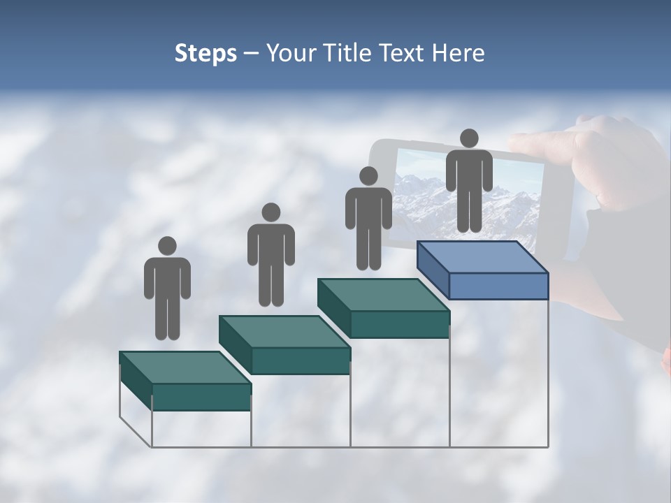 A Person Taking A Picture Of A Mountain With A Cell Phone PowerPoint Template