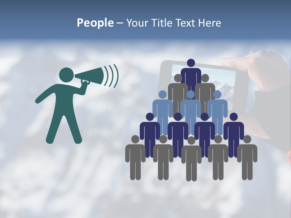 A Person Taking A Picture Of A Mountain With A Cell Phone PowerPoint Template