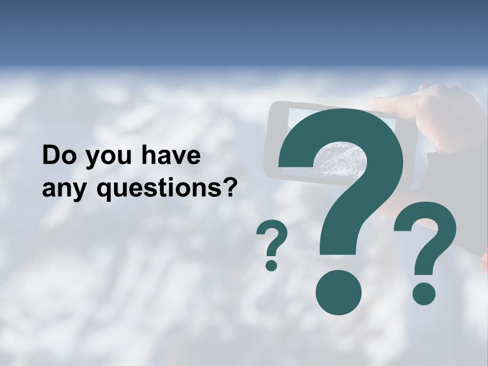 A Person Taking A Picture Of A Mountain With A Cell Phone PowerPoint Template