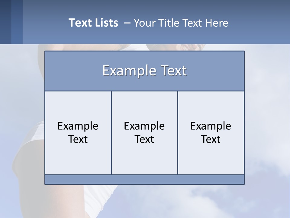 A Woman In A White Tank Top Is Jumping In The Air PowerPoint Template