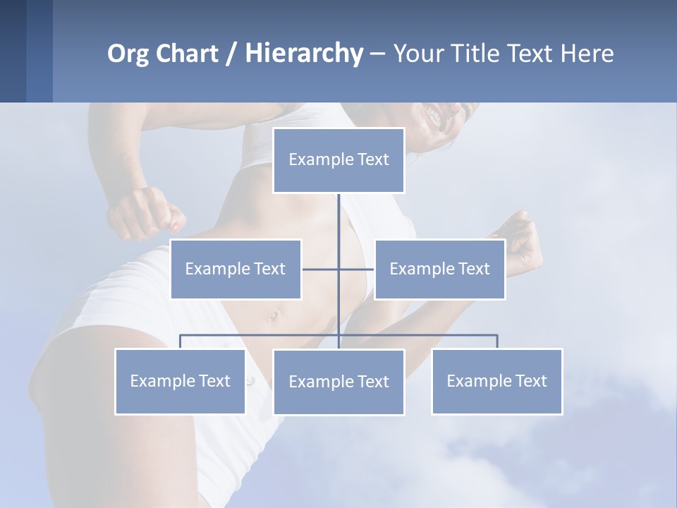 A Woman In A White Tank Top Is Jumping In The Air PowerPoint Template