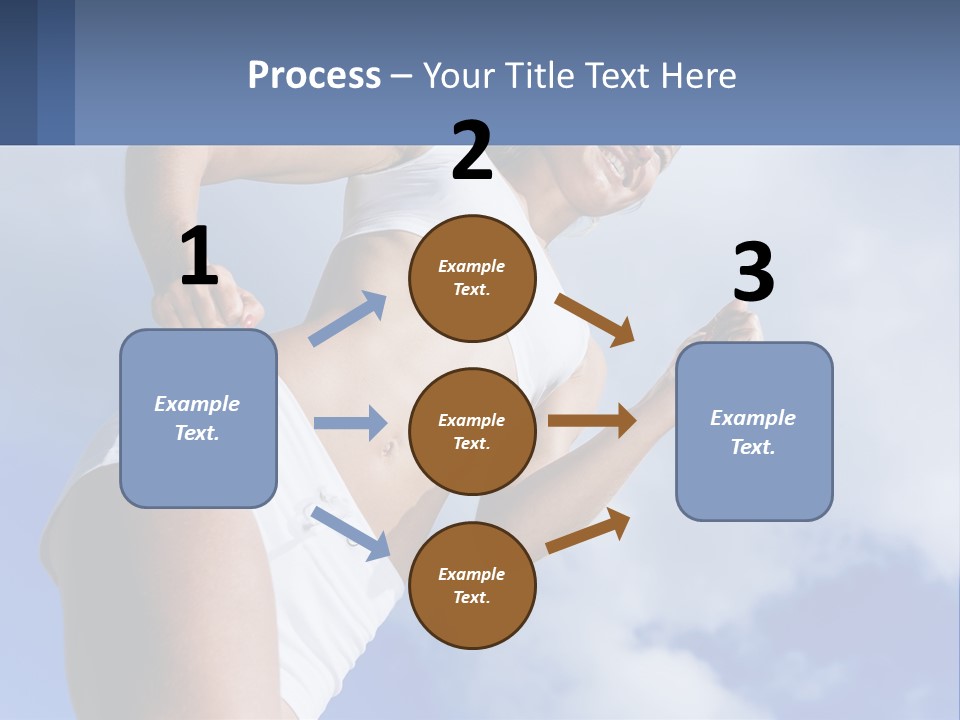 A Woman In A White Tank Top Is Jumping In The Air PowerPoint Template