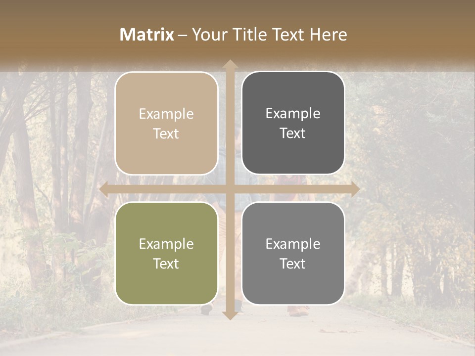 A Man And Woman Walking Down A Road Holding Hands PowerPoint Template