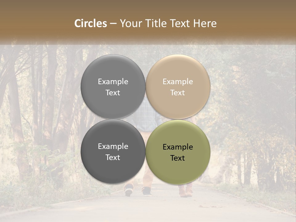 A Man And Woman Walking Down A Road Holding Hands PowerPoint Template