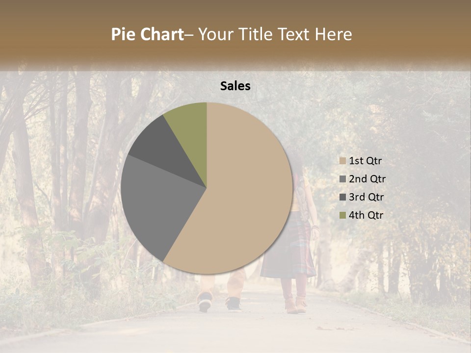 A Man And Woman Walking Down A Road Holding Hands PowerPoint Template