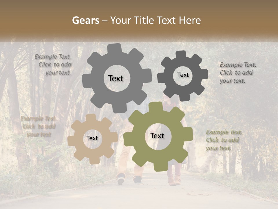 A Man And Woman Walking Down A Road Holding Hands PowerPoint Template