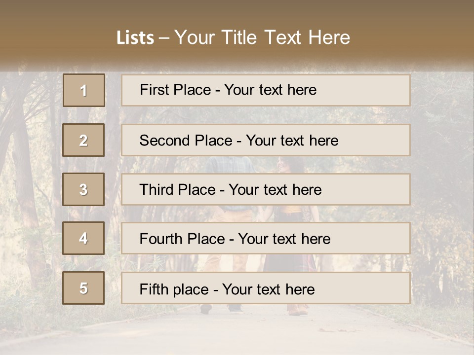 A Man And Woman Walking Down A Road Holding Hands PowerPoint Template