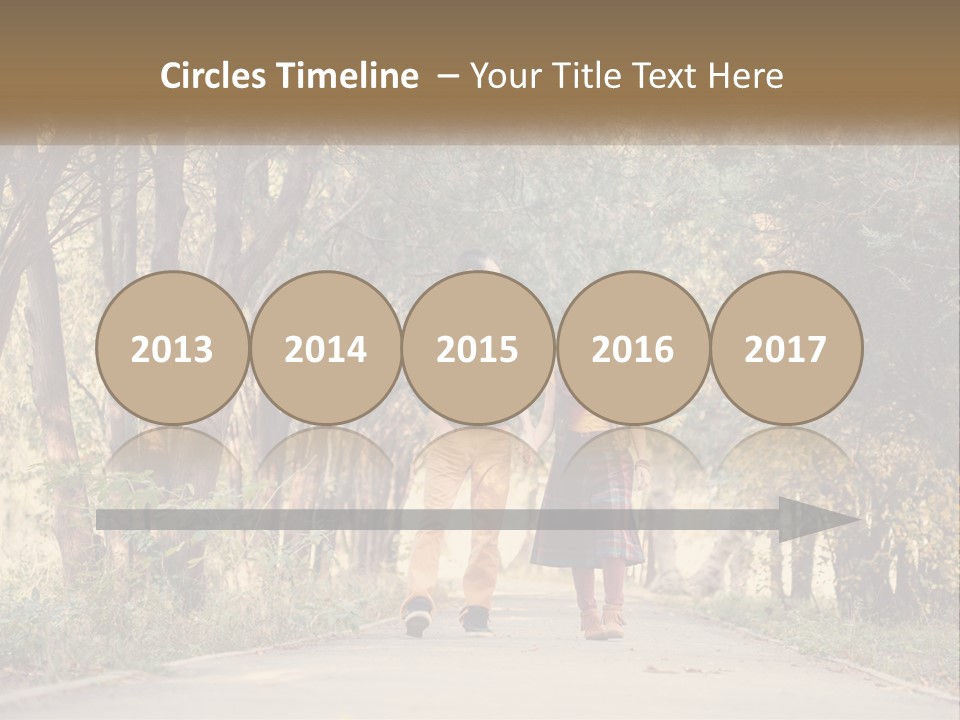 A Man And Woman Walking Down A Road Holding Hands PowerPoint Template