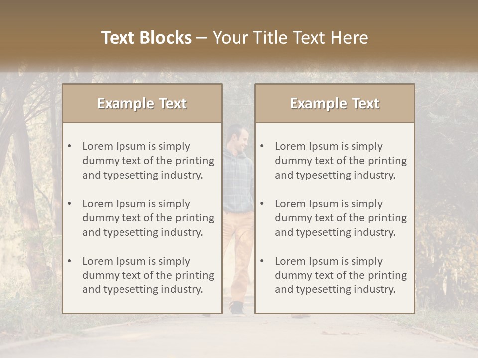 A Man And Woman Walking Down A Road Holding Hands PowerPoint Template