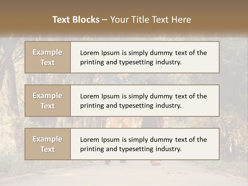 A Man And Woman Walking Down A Road Holding Hands PowerPoint Template