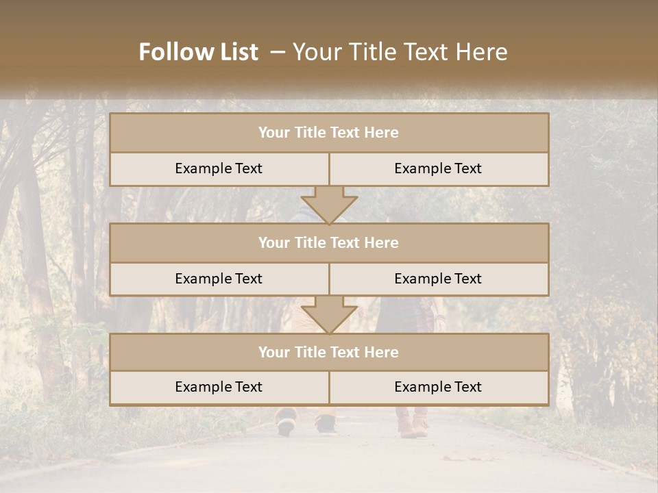 A Man And Woman Walking Down A Road Holding Hands PowerPoint Template