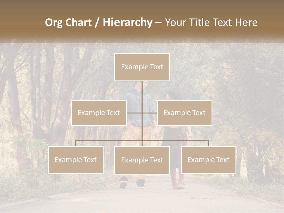 A Man And Woman Walking Down A Road Holding Hands PowerPoint Template