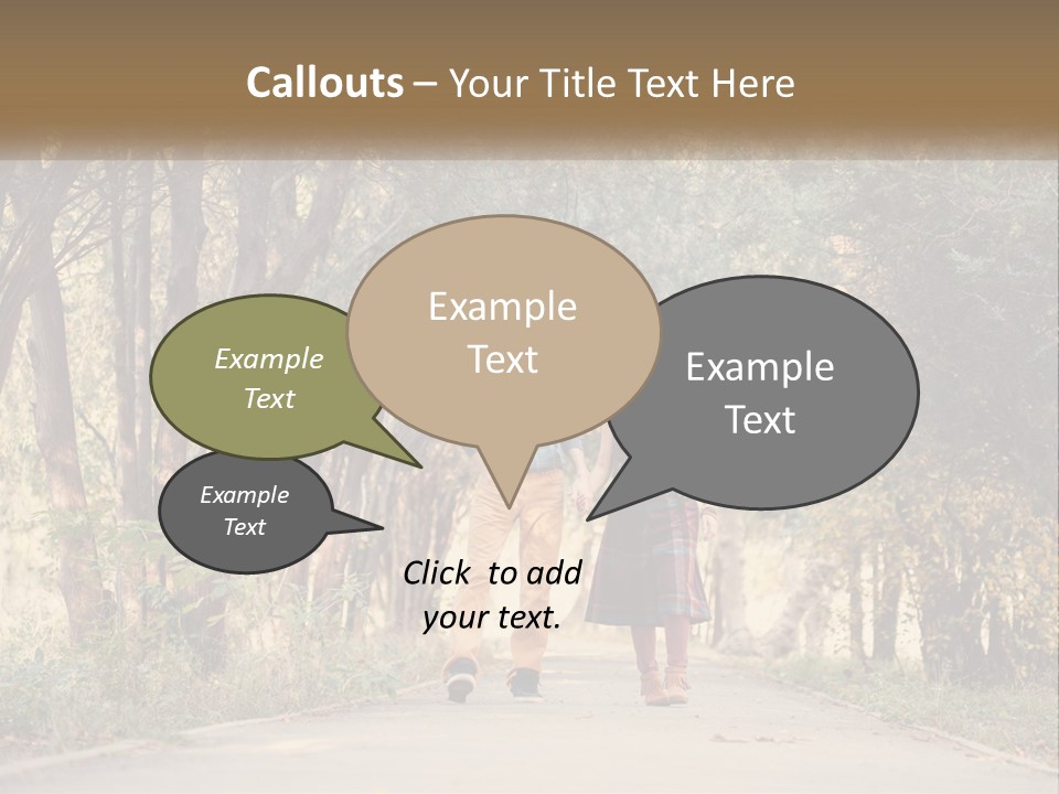 A Man And Woman Walking Down A Road Holding Hands PowerPoint Template