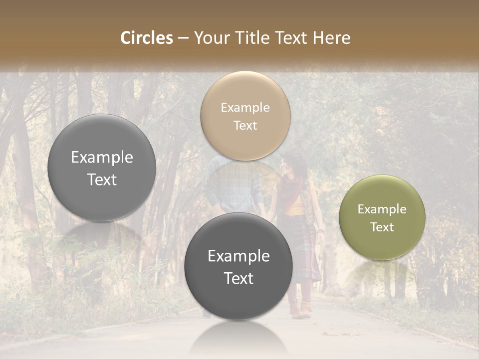 A Man And Woman Walking Down A Road Holding Hands PowerPoint Template