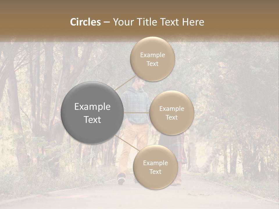 A Man And Woman Walking Down A Road Holding Hands PowerPoint Template