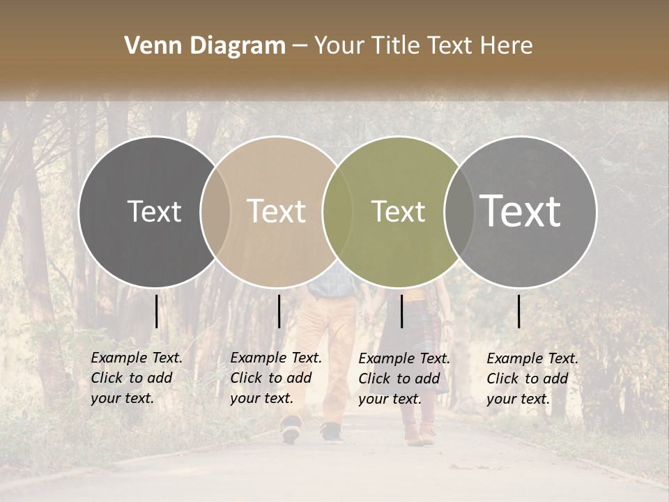 A Man And Woman Walking Down A Road Holding Hands PowerPoint Template