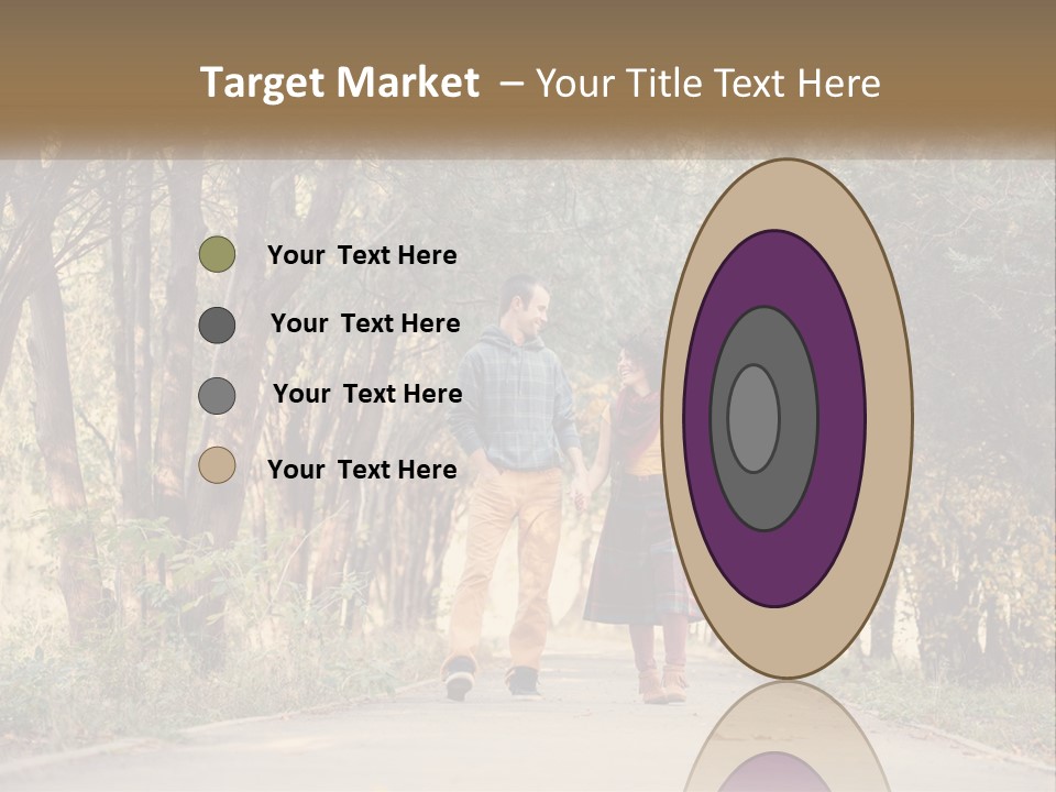 A Man And Woman Walking Down A Road Holding Hands PowerPoint Template