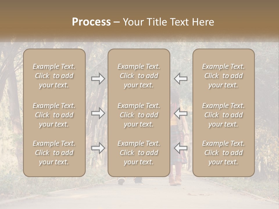 A Man And Woman Walking Down A Road Holding Hands PowerPoint Template