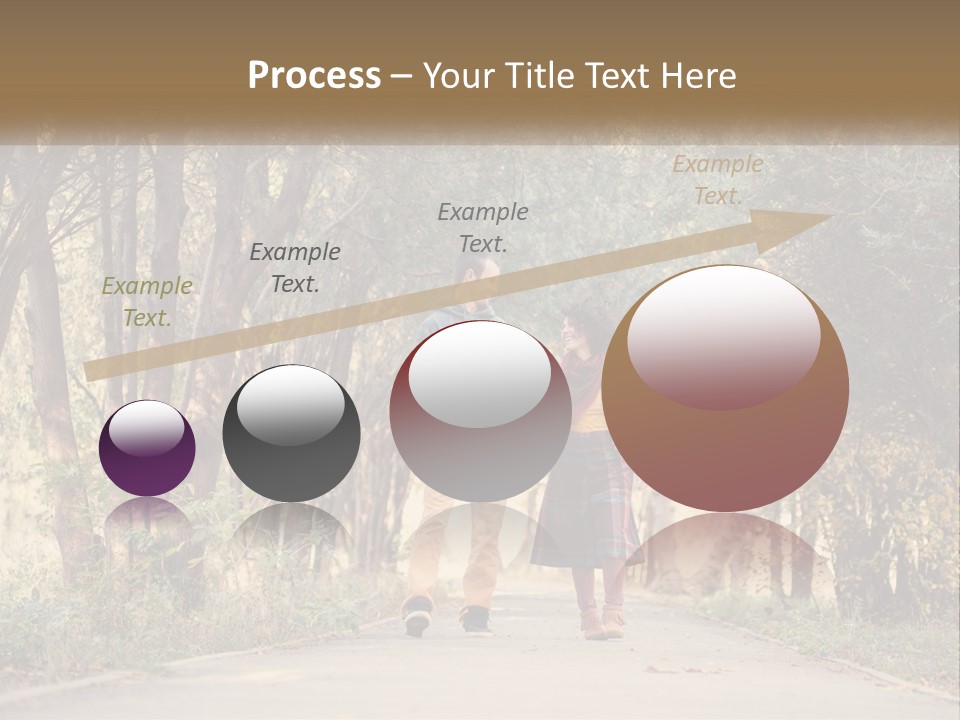 A Man And Woman Walking Down A Road Holding Hands PowerPoint Template