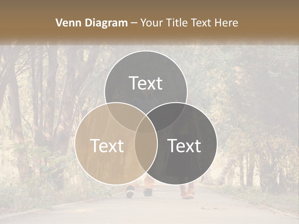 A Man And Woman Walking Down A Road Holding Hands PowerPoint Template