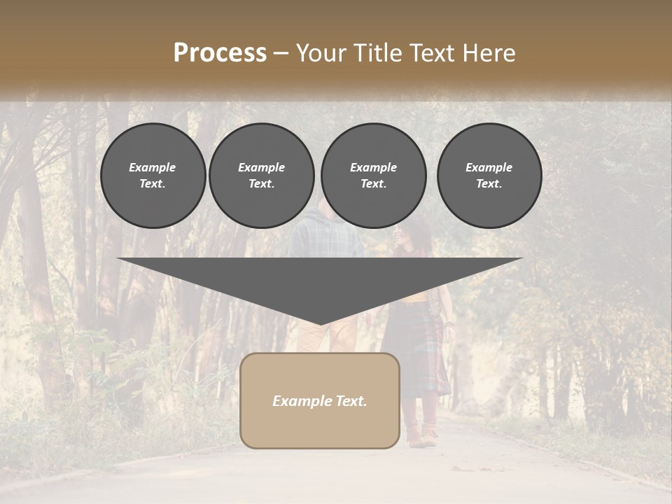 A Man And Woman Walking Down A Road Holding Hands PowerPoint Template