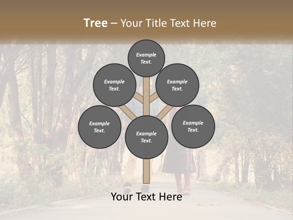 A Man And Woman Walking Down A Road Holding Hands PowerPoint Template