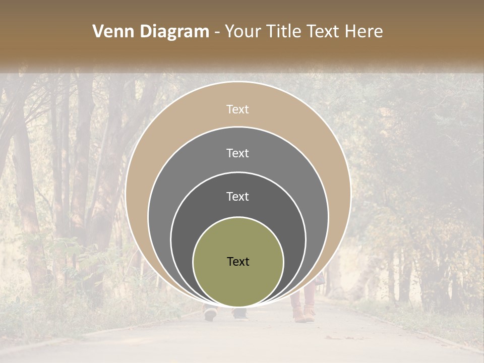 A Man And Woman Walking Down A Road Holding Hands PowerPoint Template