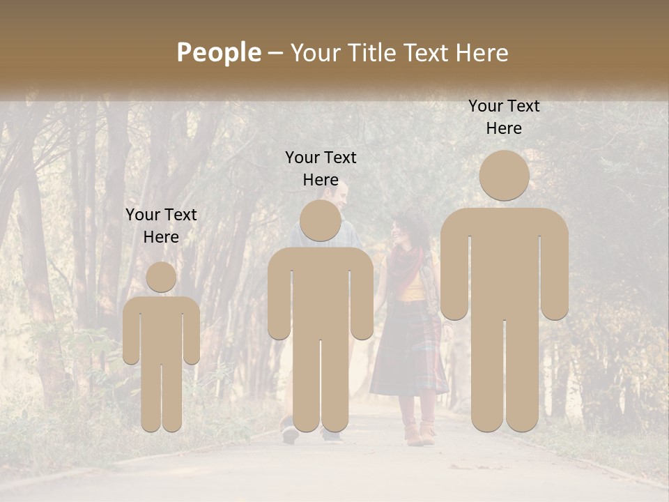 A Man And Woman Walking Down A Road Holding Hands PowerPoint Template