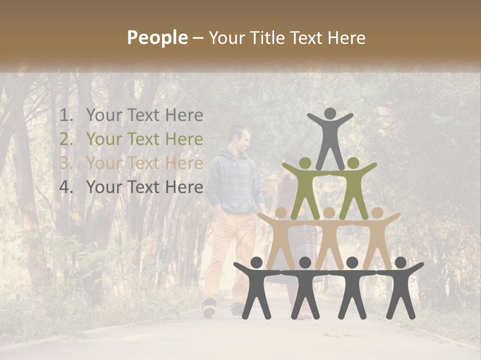 A Man And Woman Walking Down A Road Holding Hands PowerPoint Template