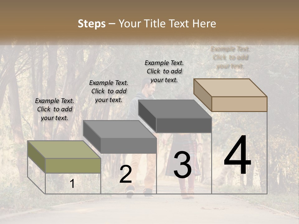 A Man And Woman Walking Down A Road Holding Hands PowerPoint Template