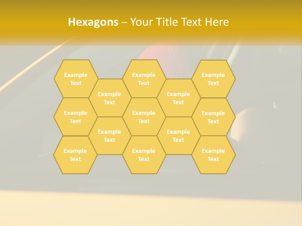 A Woman Driving A Car With A Cell Phone In Her Hand PowerPoint Template