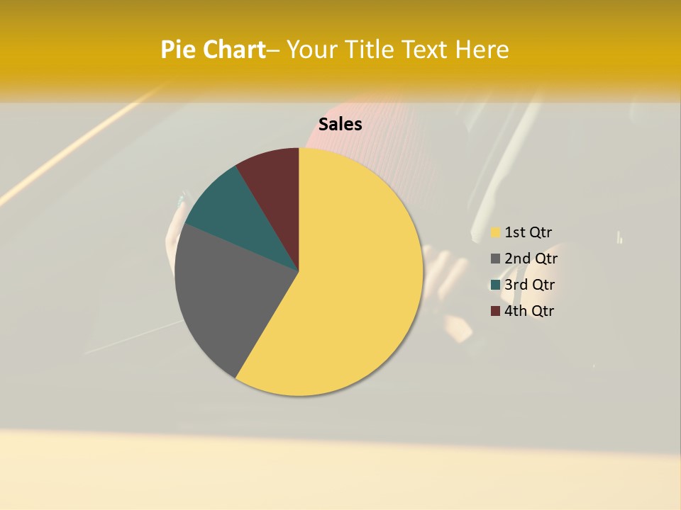 A Woman Driving A Car With A Cell Phone In Her Hand PowerPoint Template