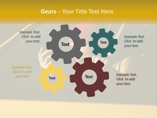 A Woman Driving A Car With A Cell Phone In Her Hand PowerPoint Template