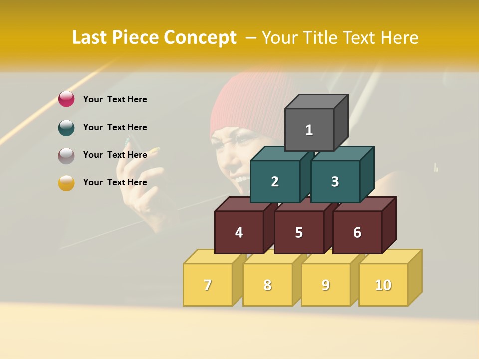 A Woman Driving A Car With A Cell Phone In Her Hand PowerPoint Template