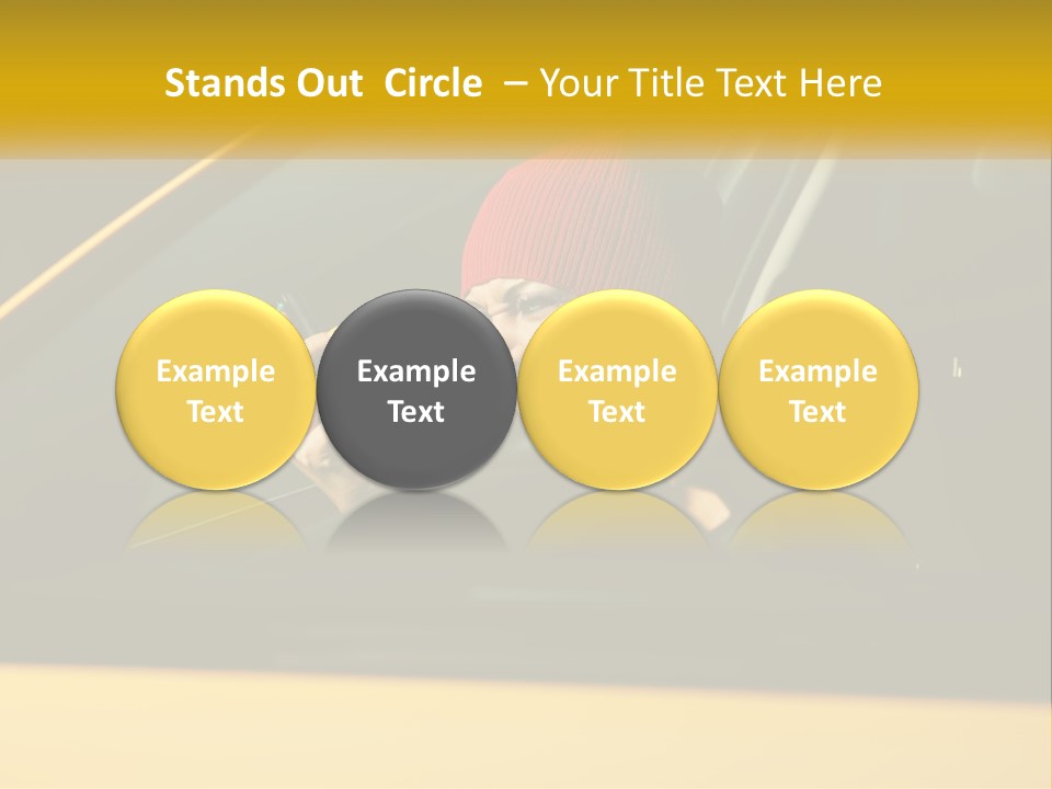 A Woman Driving A Car With A Cell Phone In Her Hand PowerPoint Template