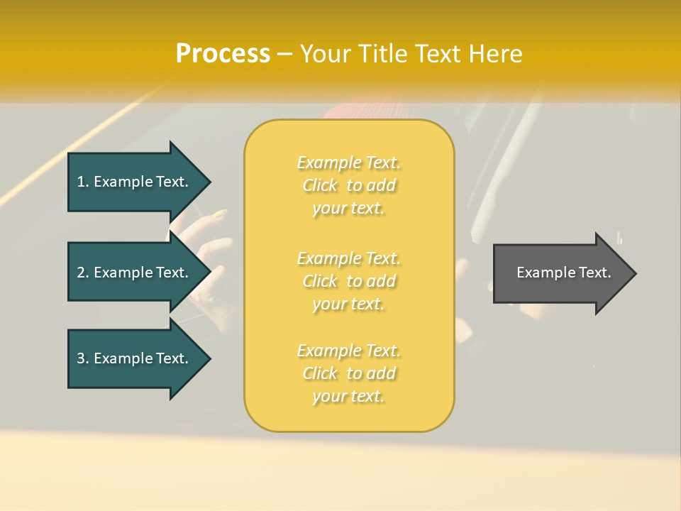 A Woman Driving A Car With A Cell Phone In Her Hand PowerPoint Template