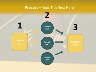 A Woman Driving A Car With A Cell Phone In Her Hand PowerPoint Template