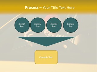 A Woman Driving A Car With A Cell Phone In Her Hand PowerPoint Template