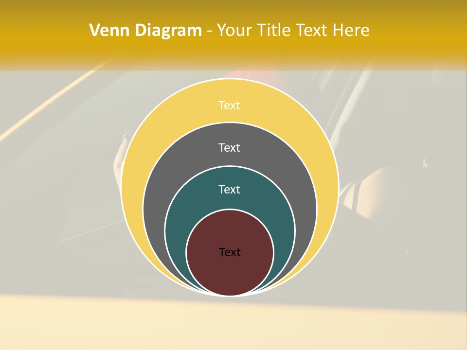 A Woman Driving A Car With A Cell Phone In Her Hand PowerPoint Template