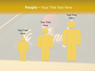 A Woman Driving A Car With A Cell Phone In Her Hand PowerPoint Template